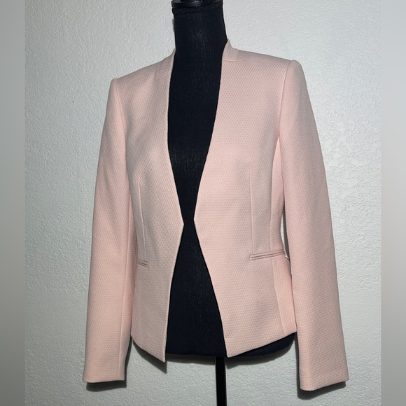 Calvin Klein Women's Rose Pink Asymmetric Novelty Jacket - Picture 5 of 10